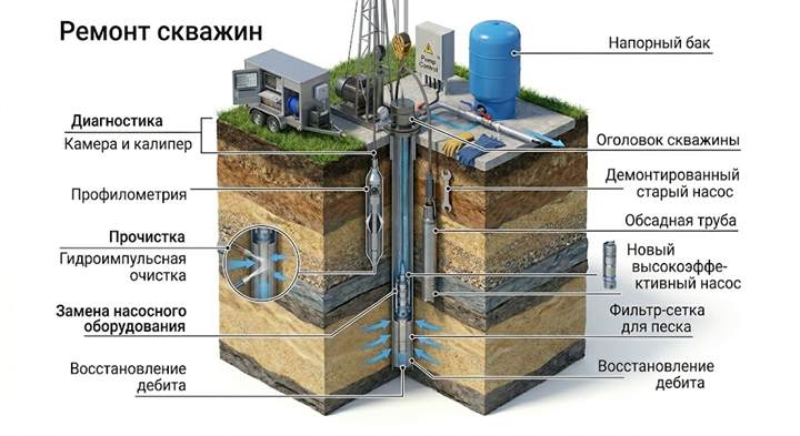 Ремонт скважин в Тавде